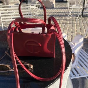 Small Oxblood Shopping Bag